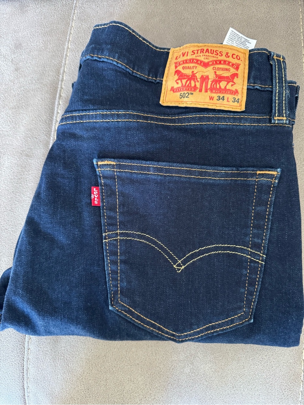 Levi's 502 Dark Blue Straight Leg Jeans